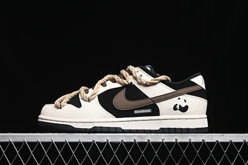 All categories Nk SB Dunk series Nk SB Dunk Low Low-top sneakers Nk Dunk Low TMS Little Red Panda Dopamine Mocha Chinese style splash-ink old deconstruction Low-top casual sneakers DD1391-100